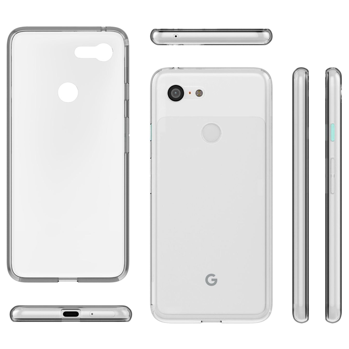 NALIA Handy Hülle für Google Pixel 3, Dünnes TPU Silikon Case Cover Bumper Etui