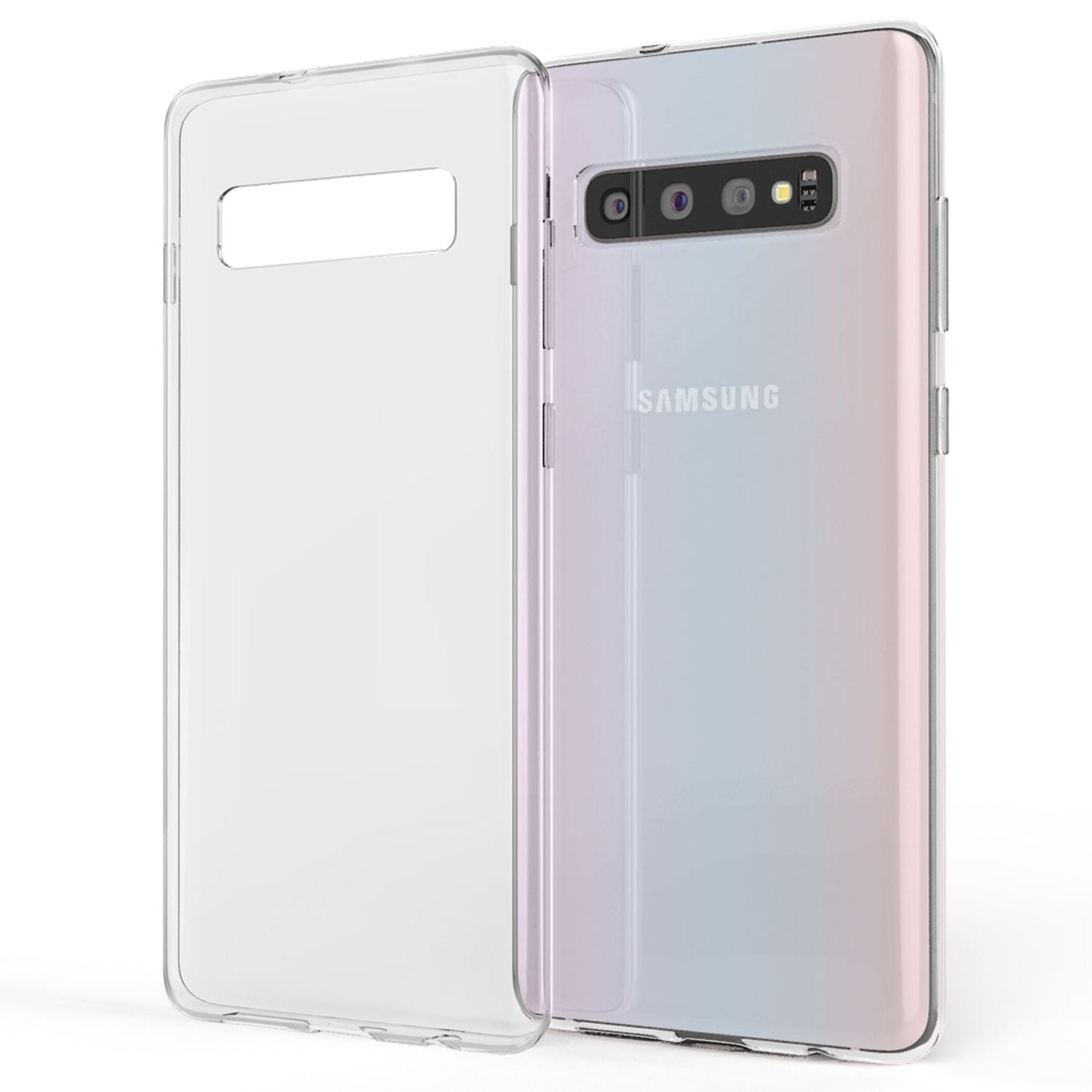 NALIA Phone Case for Samsung Galaxy S10, Transparent Silicone Protective Case