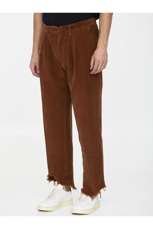 Cognac velvet trousers