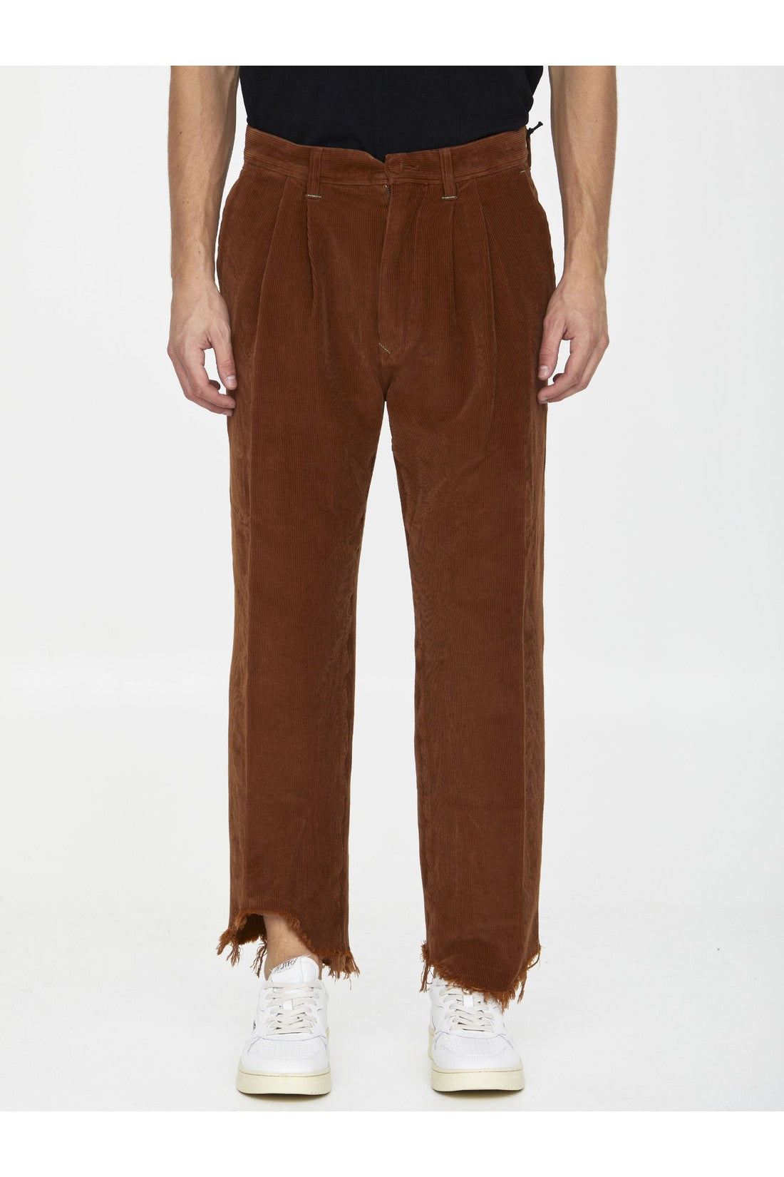 Cognac velvet trousers