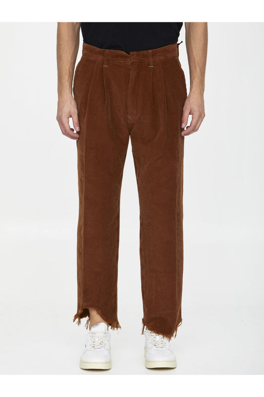 Cognac velvet trousers