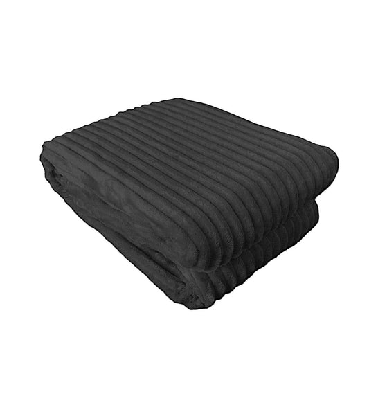 Kuscheldecke in Cord-Optik » Wohndecke 200x150cm » Tagesdecke mit Antipilling-Effekt » warme Couchdecke