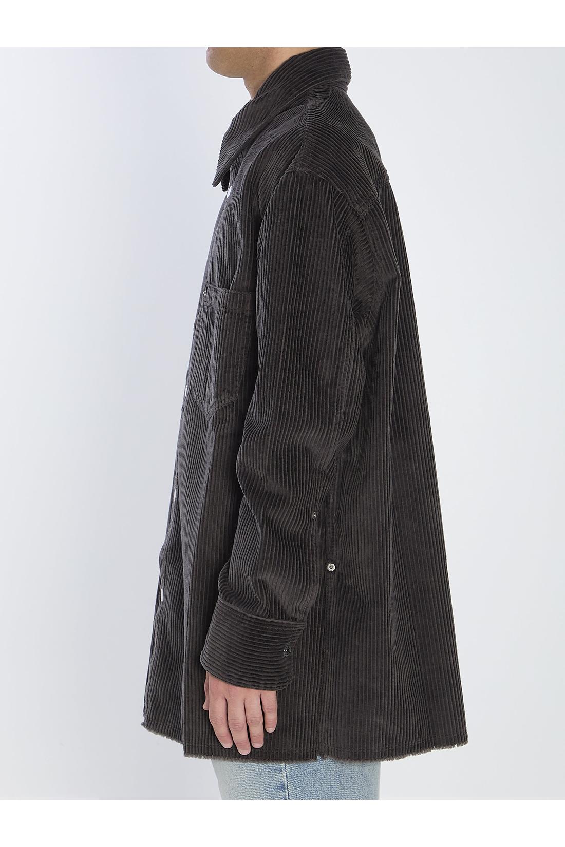 Corduroy velvet overshirt