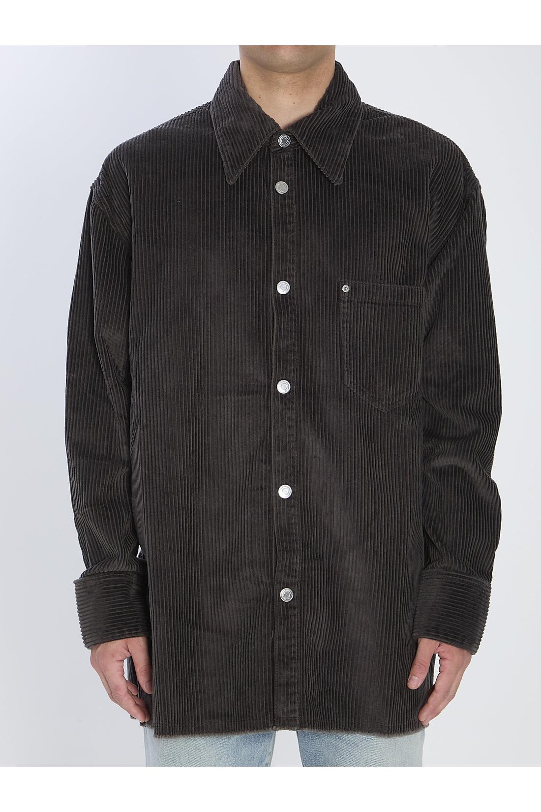Corduroy velvet overshirt