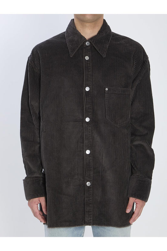 Corduroy velvet overshirt