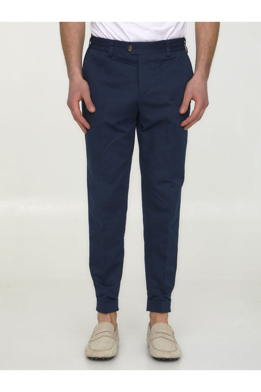 Cotton and linen trousers