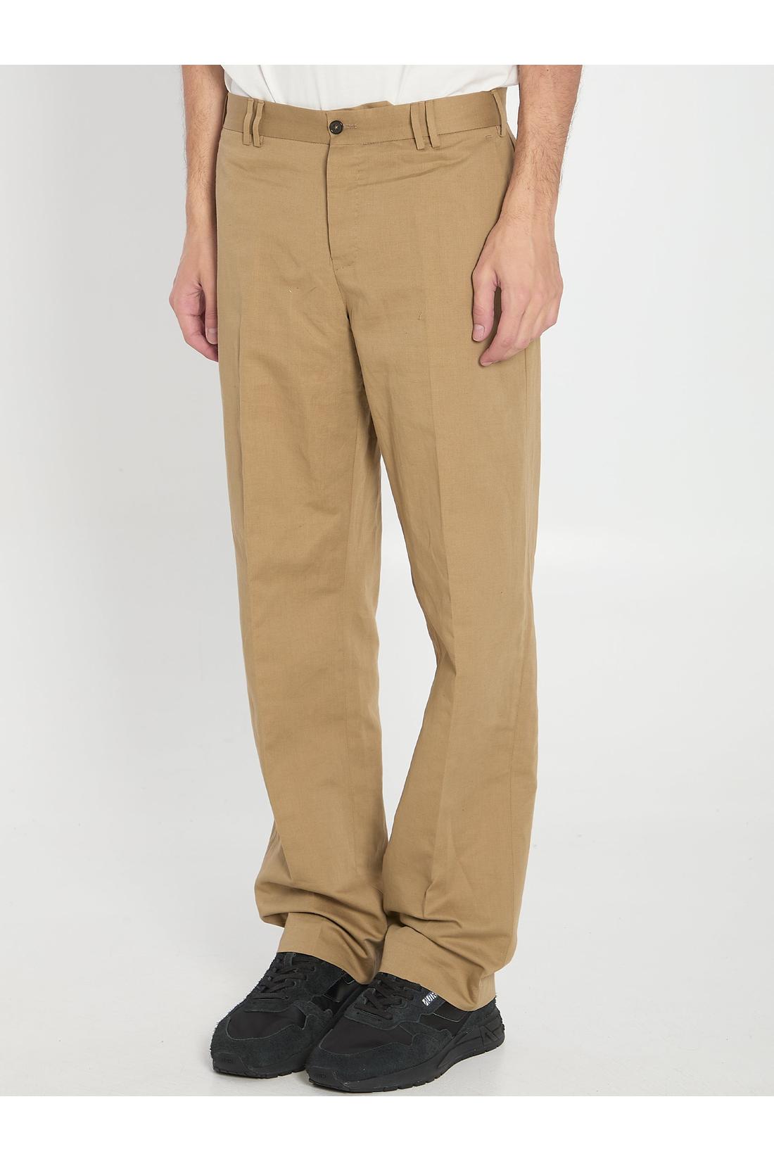 Cotton and linen trousers