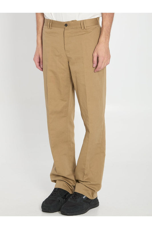 Cotton and linen trousers