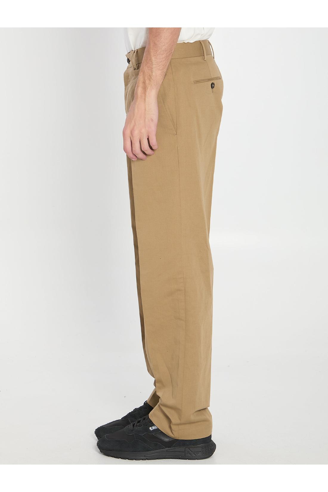 Cotton and linen trousers