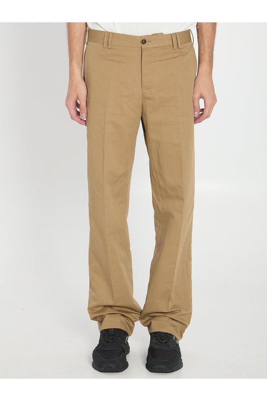 Cotton and linen trousers