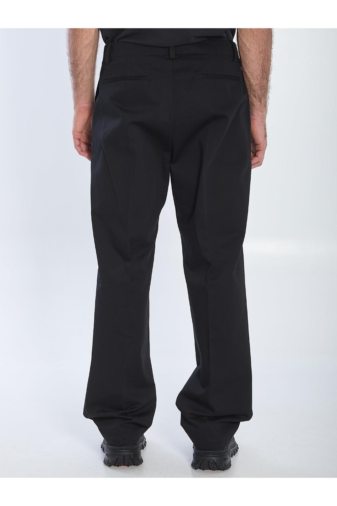 Cotton gabardine trousers