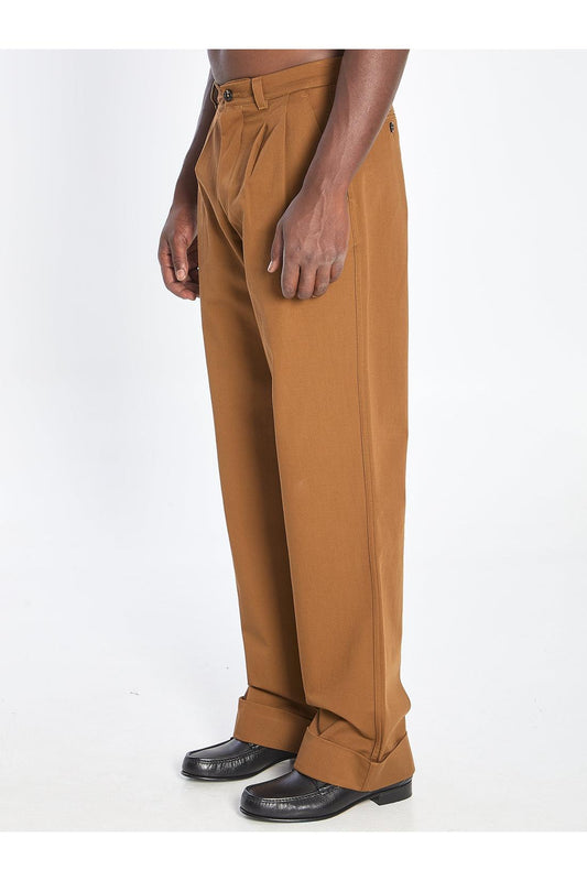 Cotton gabardine trousers