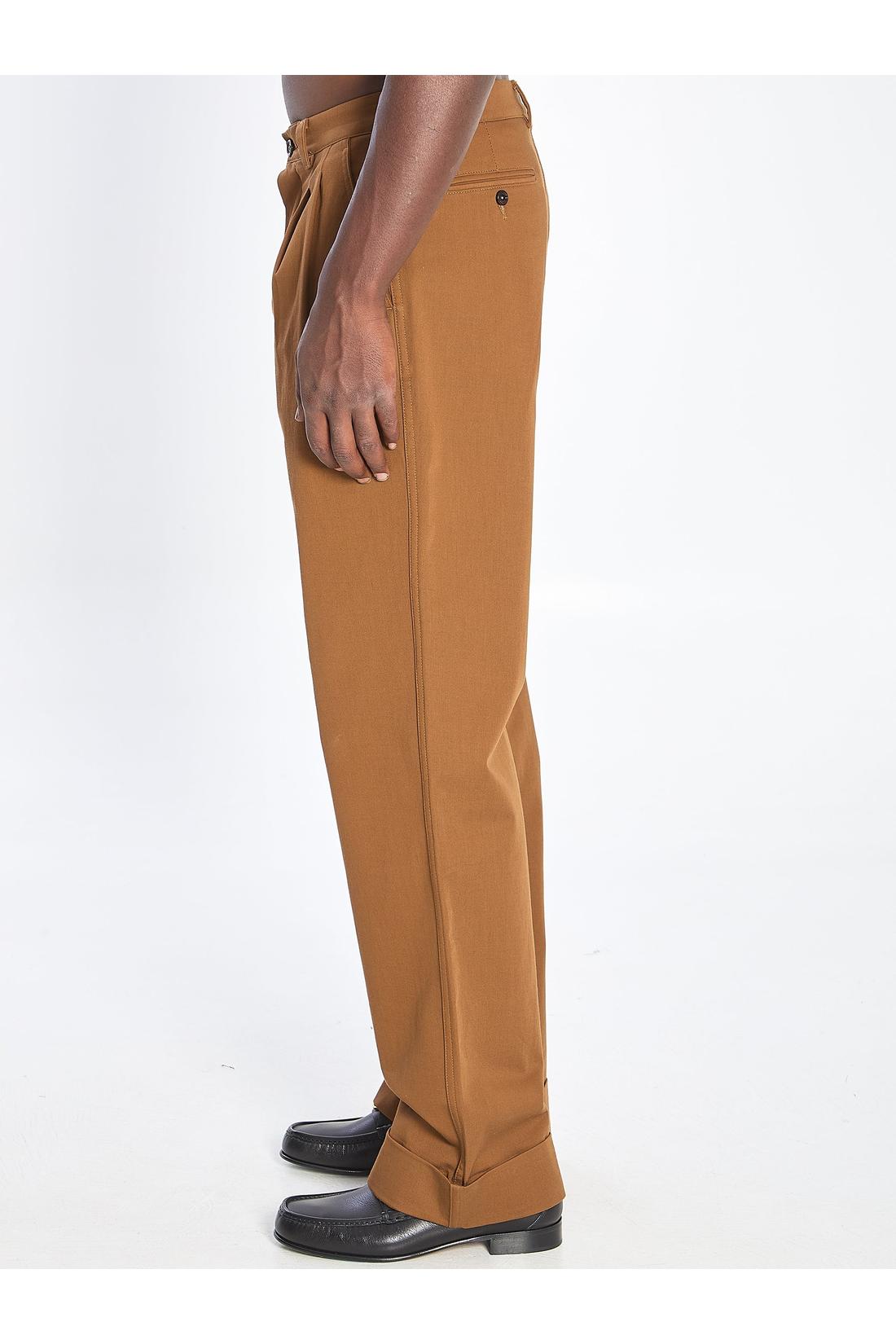 Cotton gabardine trousers