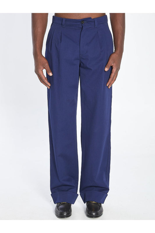 Cotton gabardine trousers