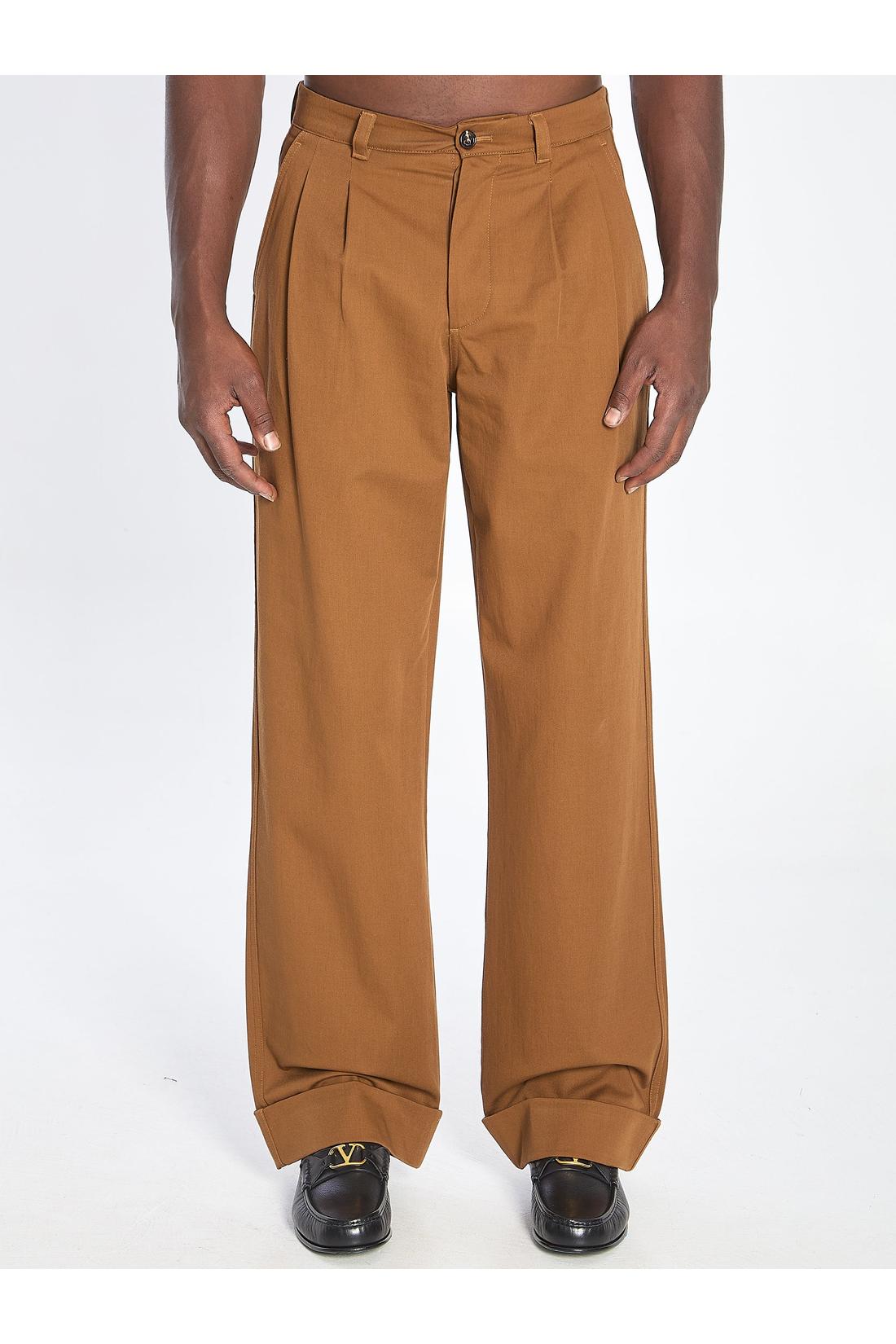 Cotton gabardine trousers