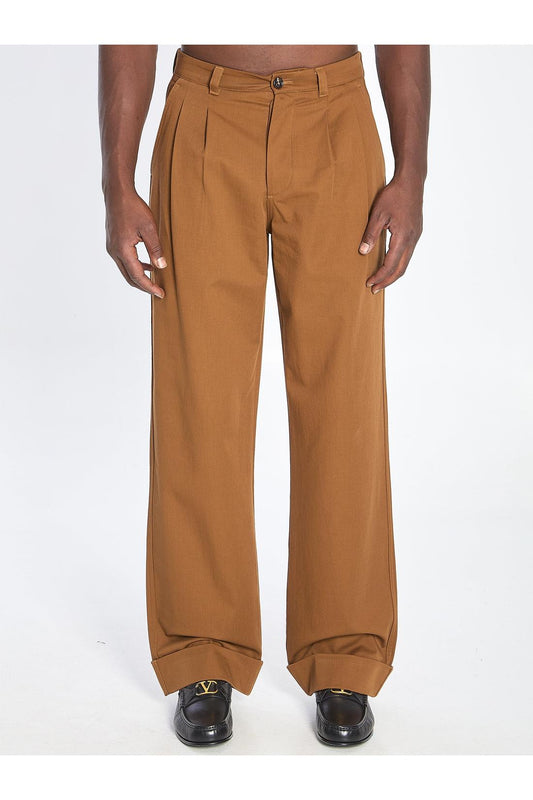 Cotton gabardine trousers