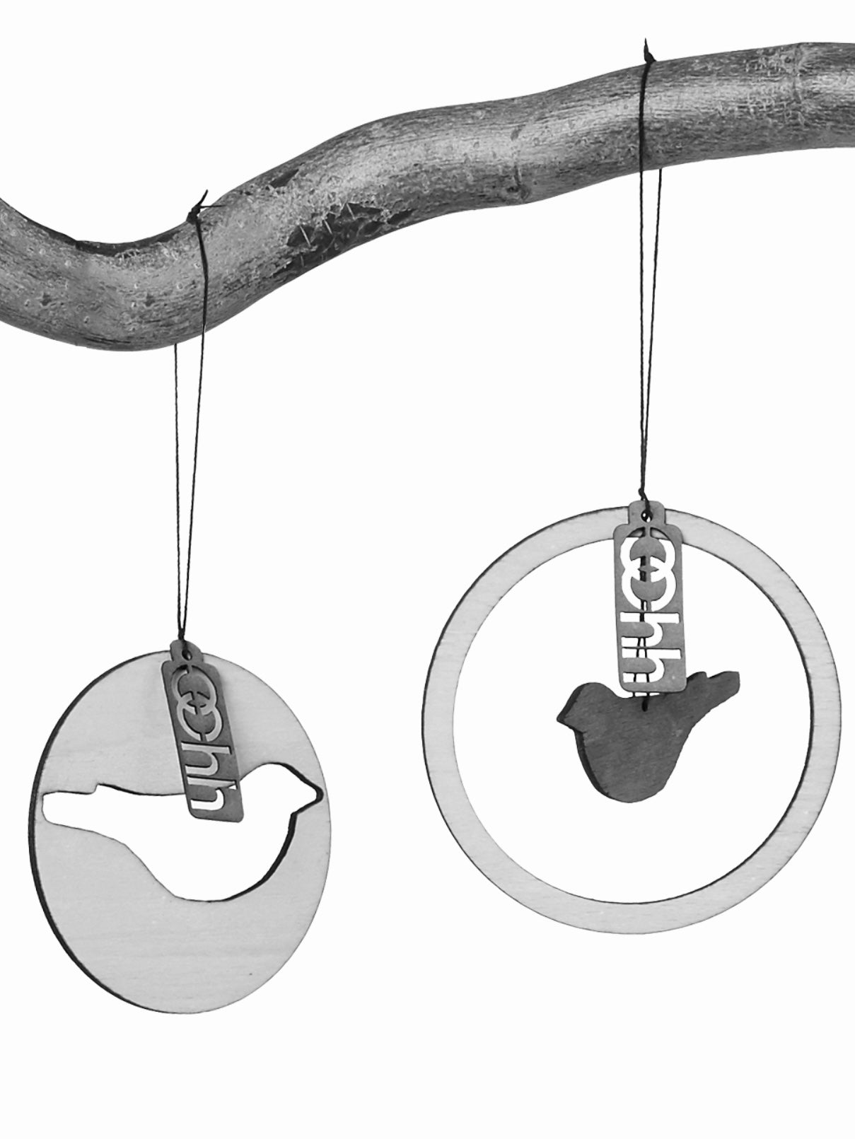 Holzanhänger, in 3 Farben und Motiven