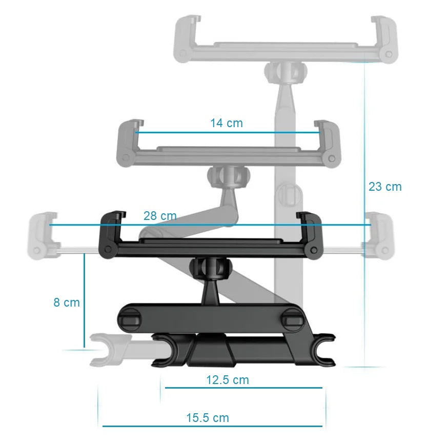 Universal KFZ Tablet Halterung Kopfstütze Autohalterung iPad Switch ausziehbar