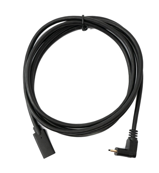SYSTEM-S USB 3.1 Gen 2 Kabel 1,8 m Typ C Stecker zu Buchse Winkel in Schwarz