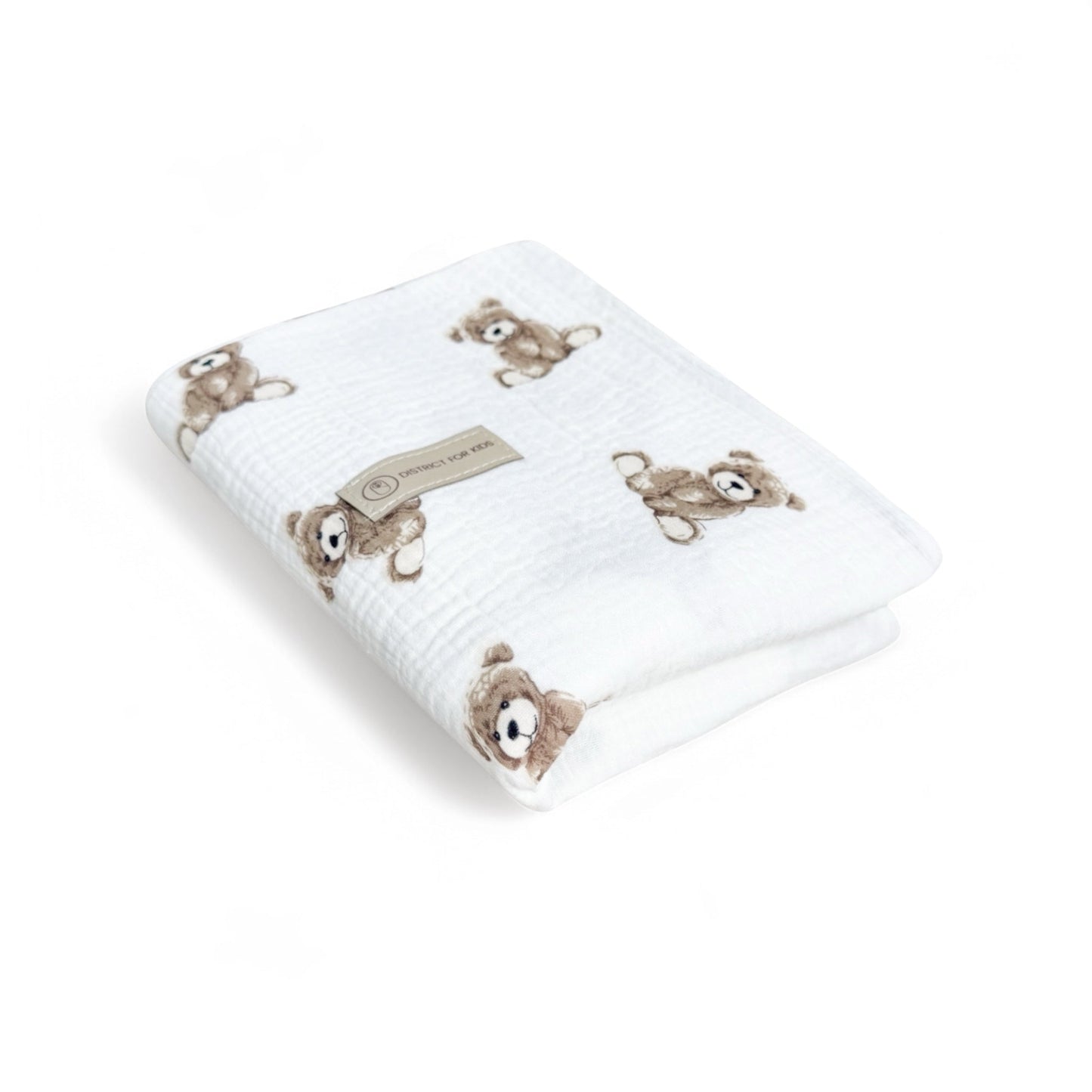 Decke Musselin Teddybär - Mulltuch, Schmuse- & Puckdecke