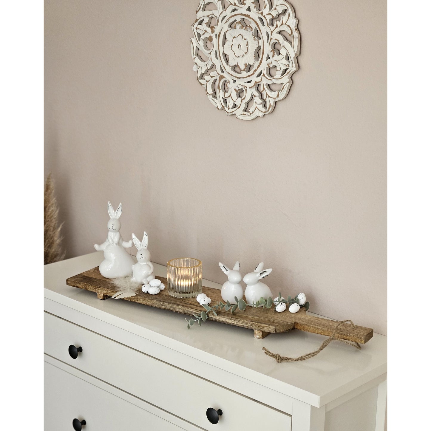 Holzbrett Mangoholz Brett Tablett Dekobrett Holz Mango Serviertablett Länge 67cm