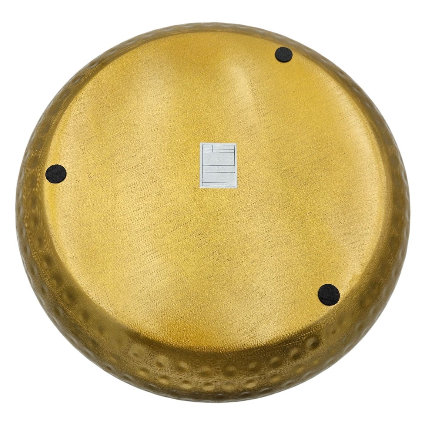 Metall Dekoschale Schale Metallschüssel rund gehämmert Hammerschlag gold 35 cm