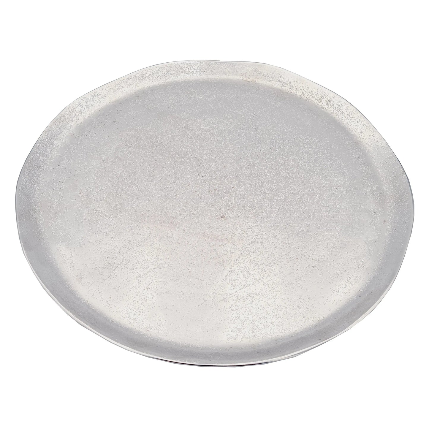 Dekoteller MILLY silber Metall Teller Schale Deko Tablett Kerzenteller Dekoschal