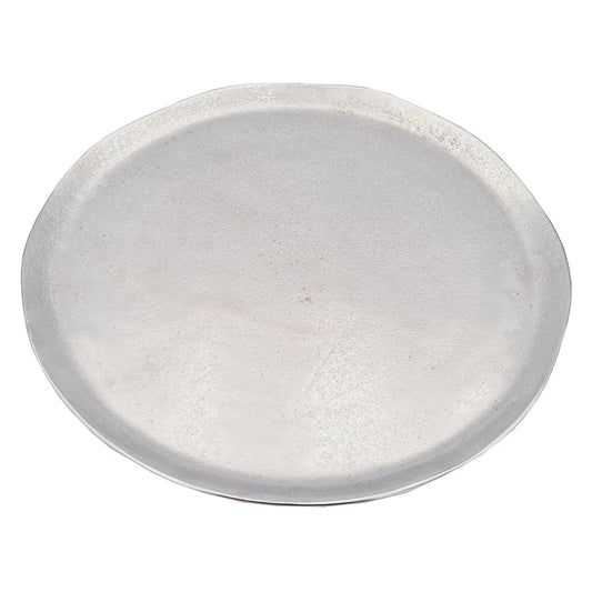 Dekoteller MILLY silber Metall Teller Schale Deko Tablett Kerzenteller Dekoschal