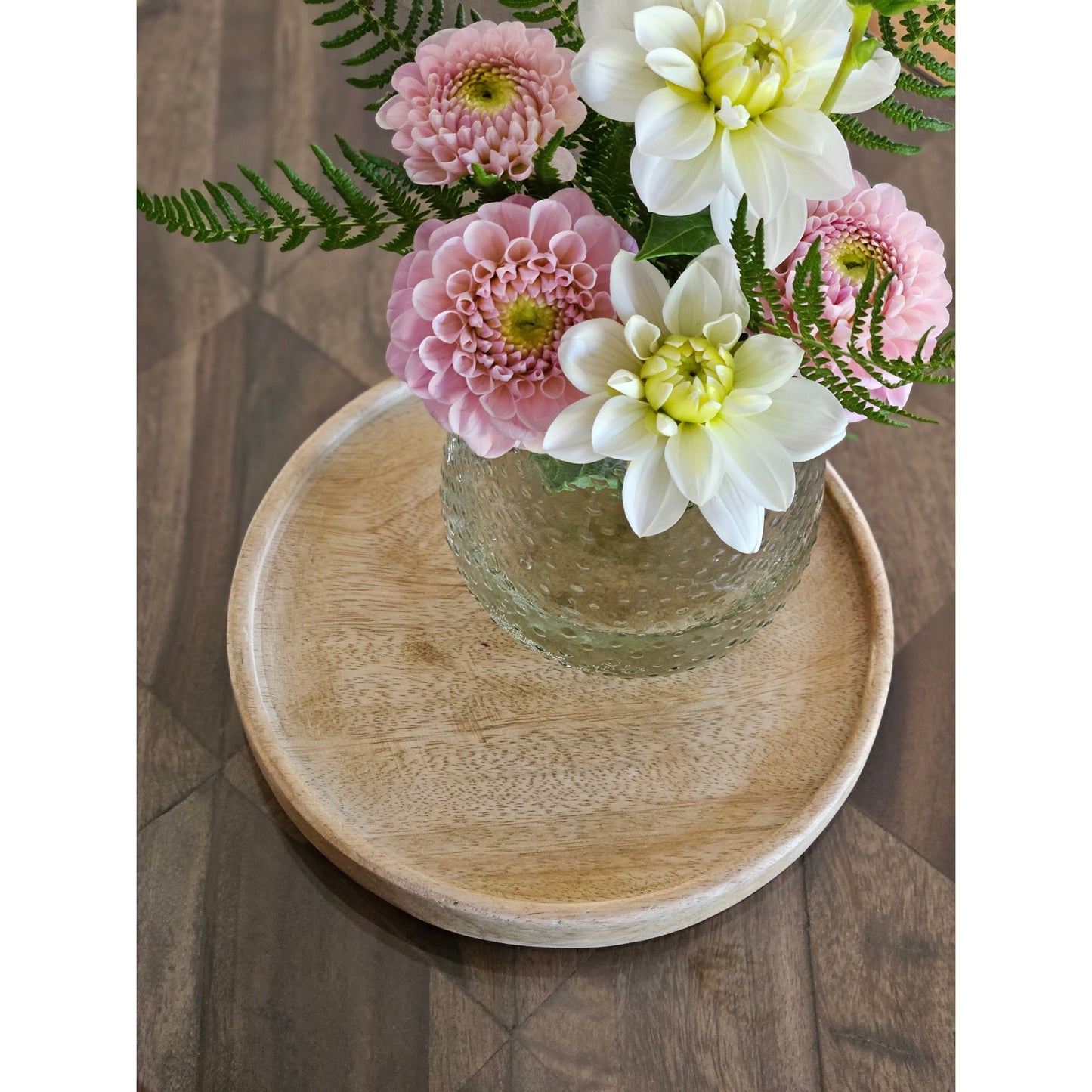 Dekoteller Teller Mango Holz Dekobrett Untersetzer Schmuckteller Tablett Ø 25 cm