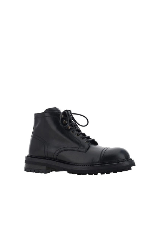 Dolce & Gabbana Lace-Up Leather Boots