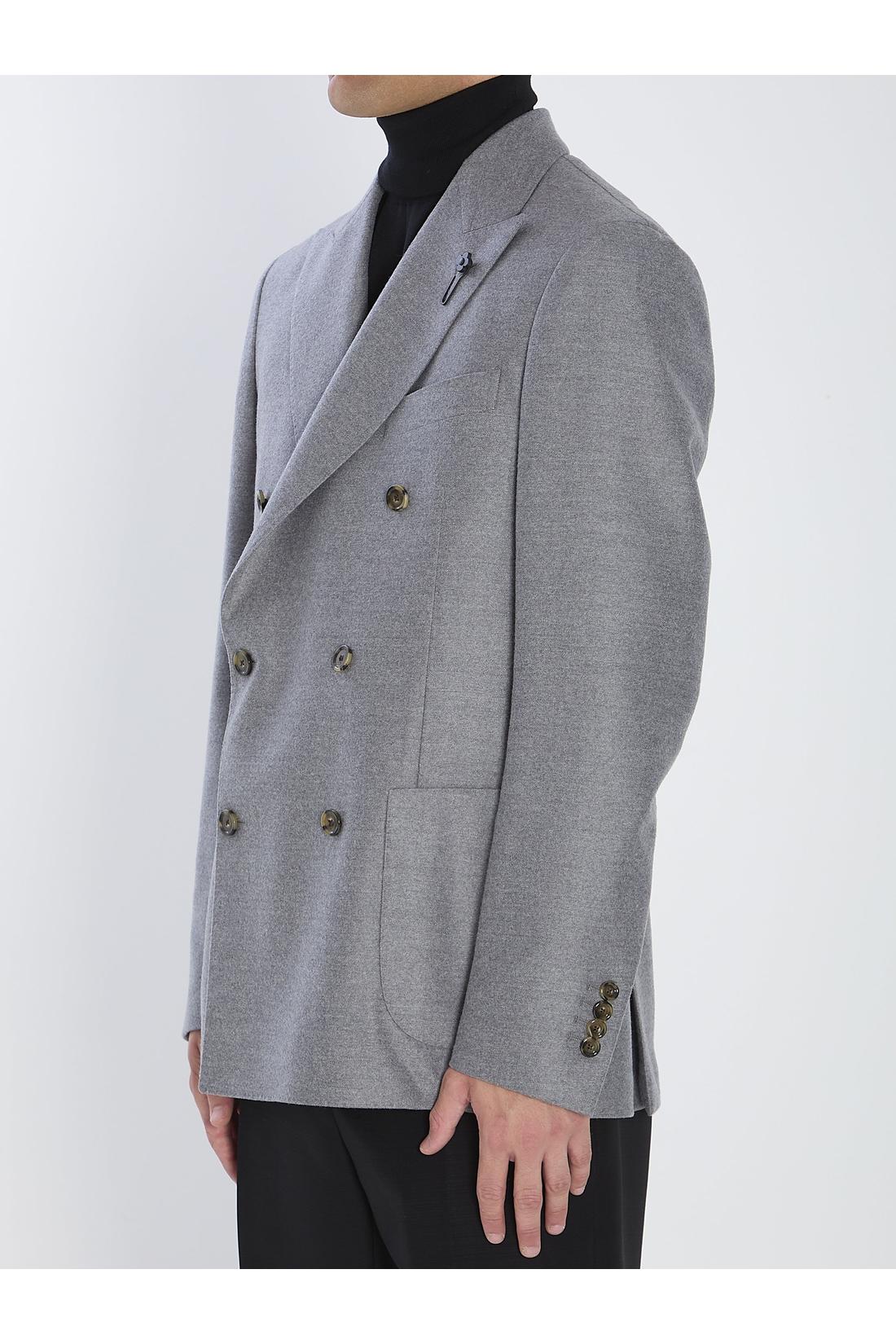 Double-breasted jacket in pure virgin wool