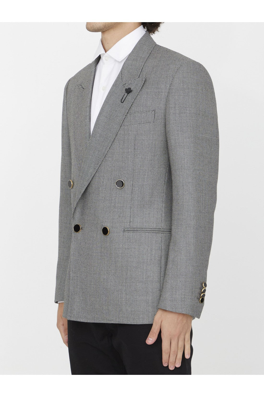 Double-breasted wool jacket