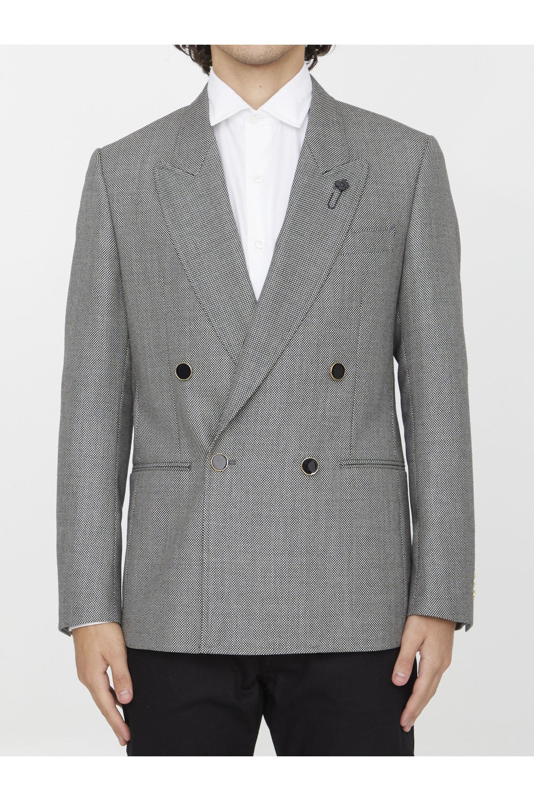 Double-breasted wool jacket