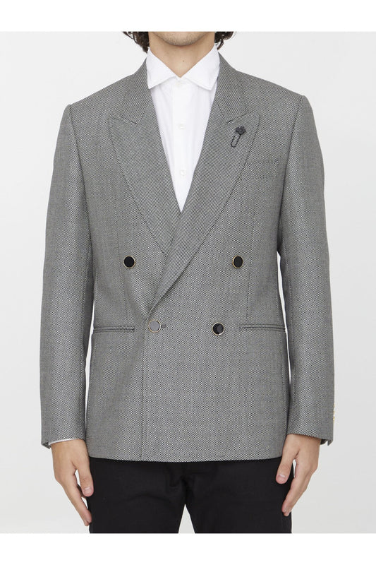 Double-breasted wool jacket