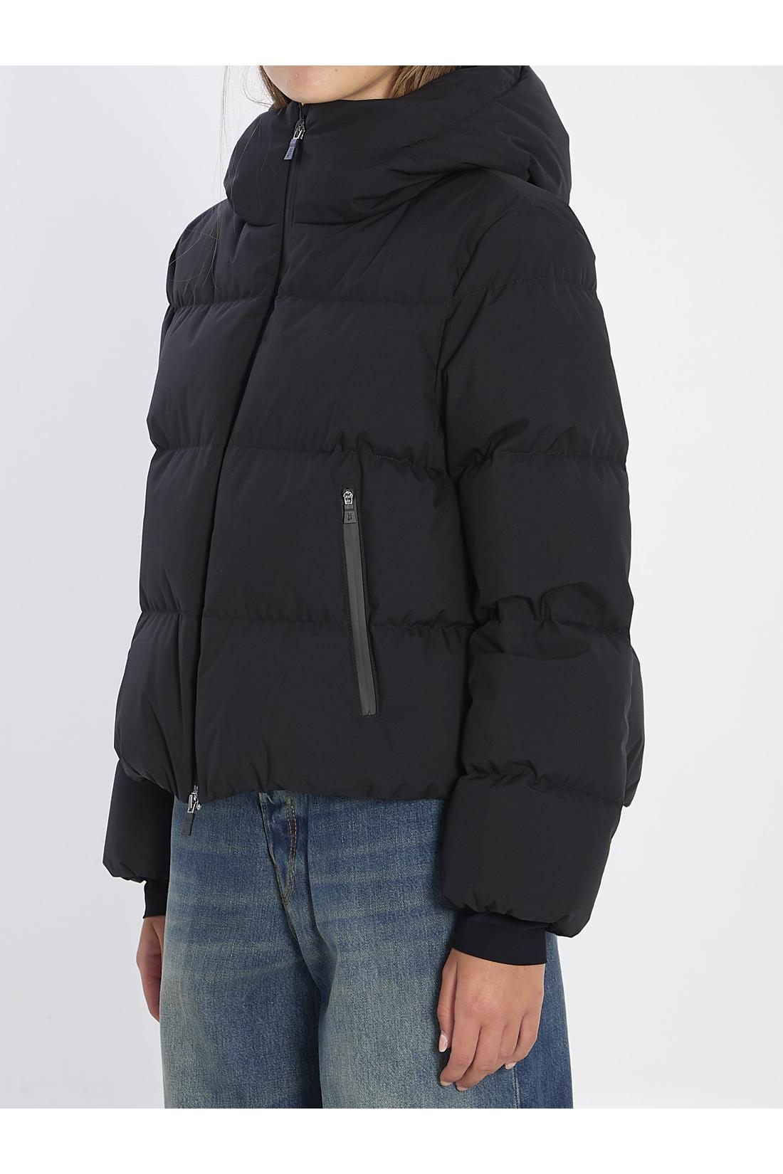 Double-layer down jacket with hood