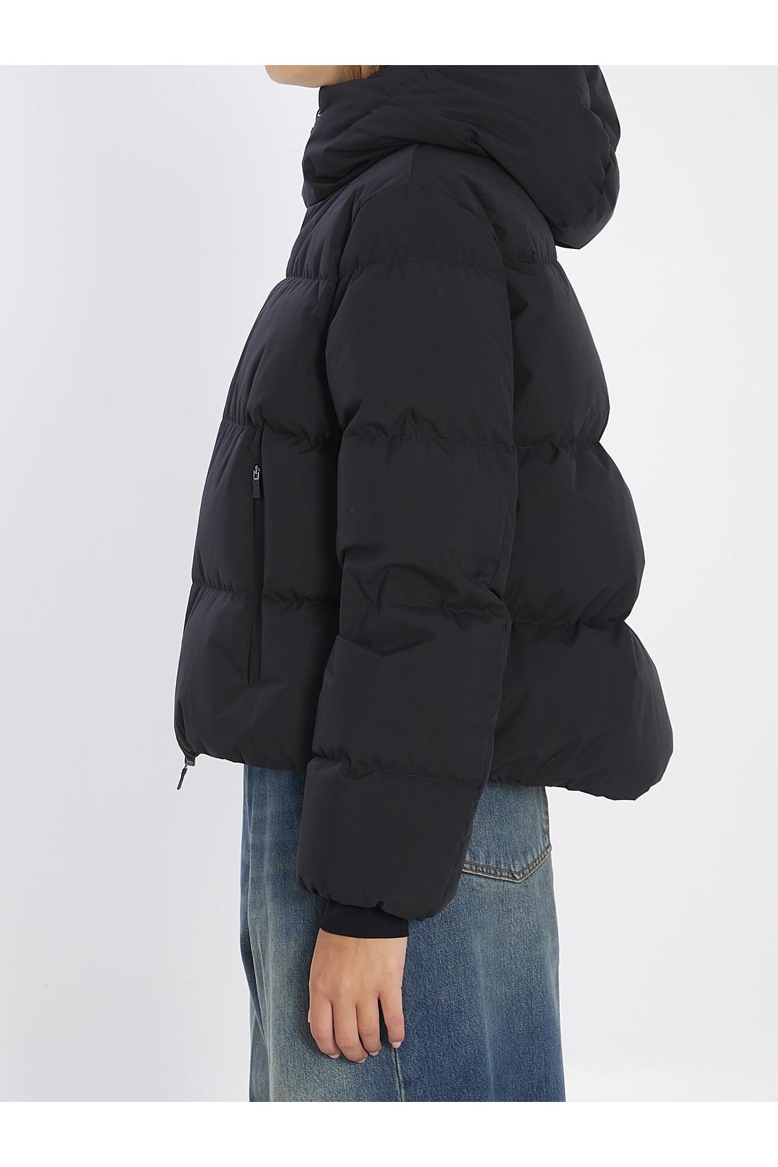 Double-layer down jacket with hood