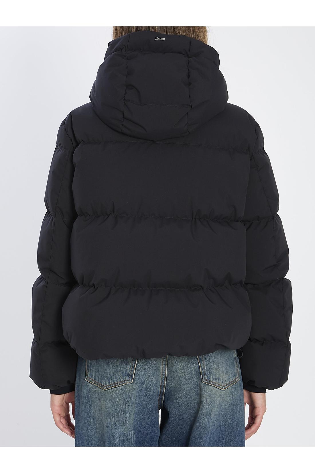 Double-layer down jacket with hood