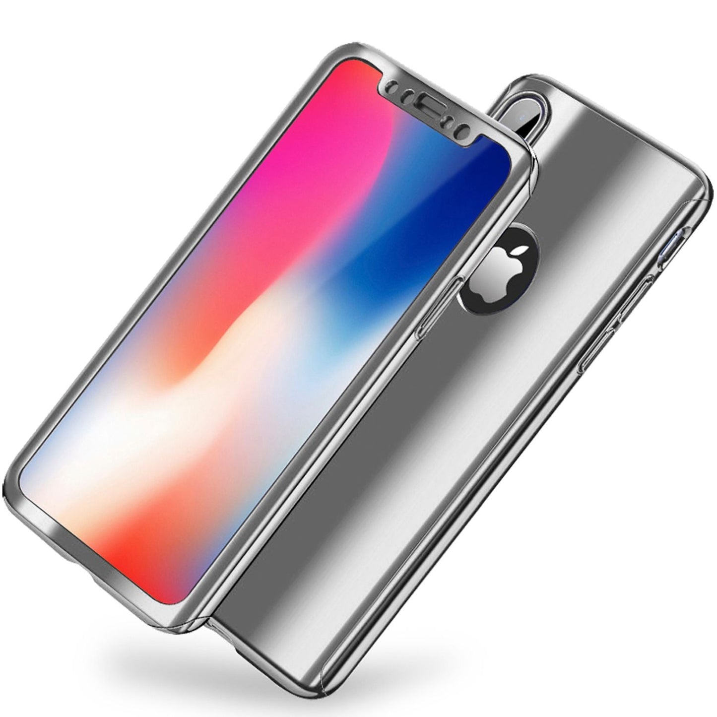 NALIA 360 Grad Handy Hülle für Apple iPhone XS Max, Full Cover & Schutzglas Case