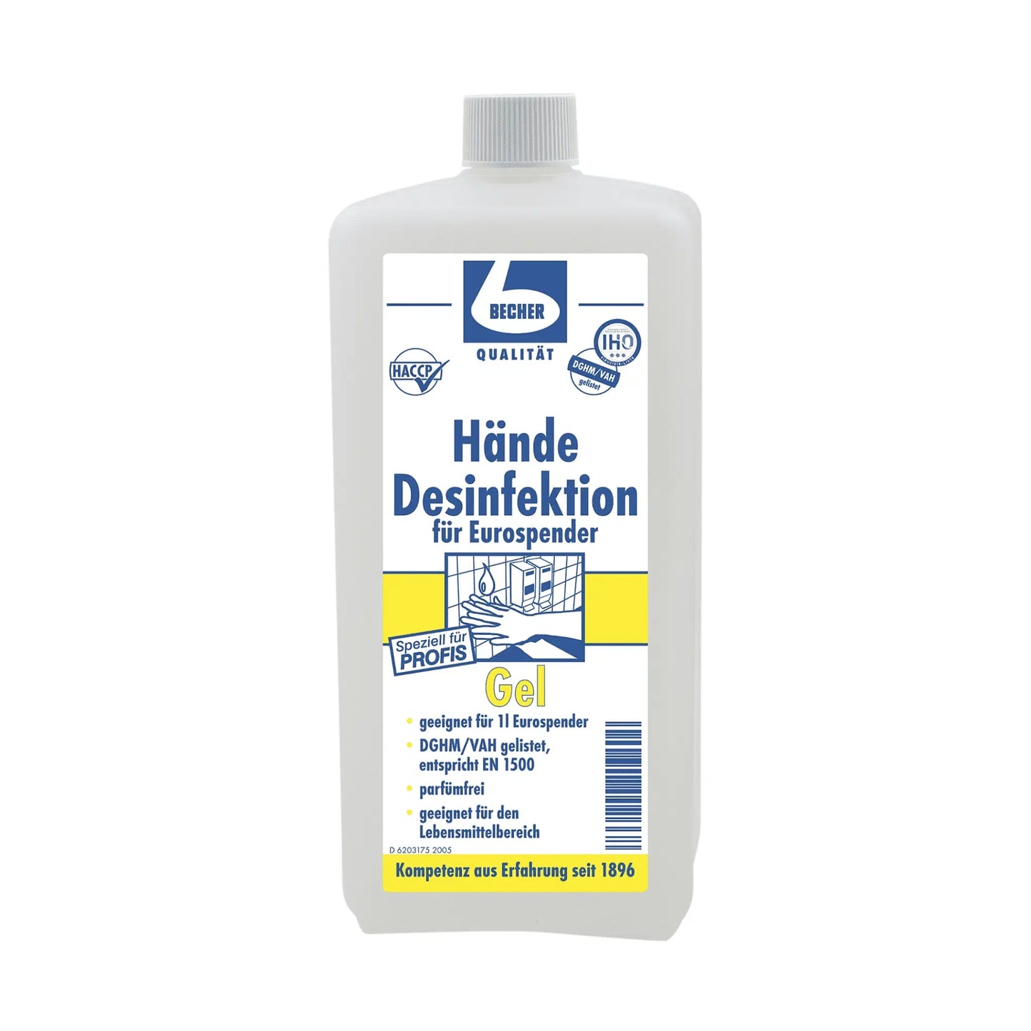 Dr. Becher Hände Desinfektion Gel - 1 Liter | Flasche (1000 ml)