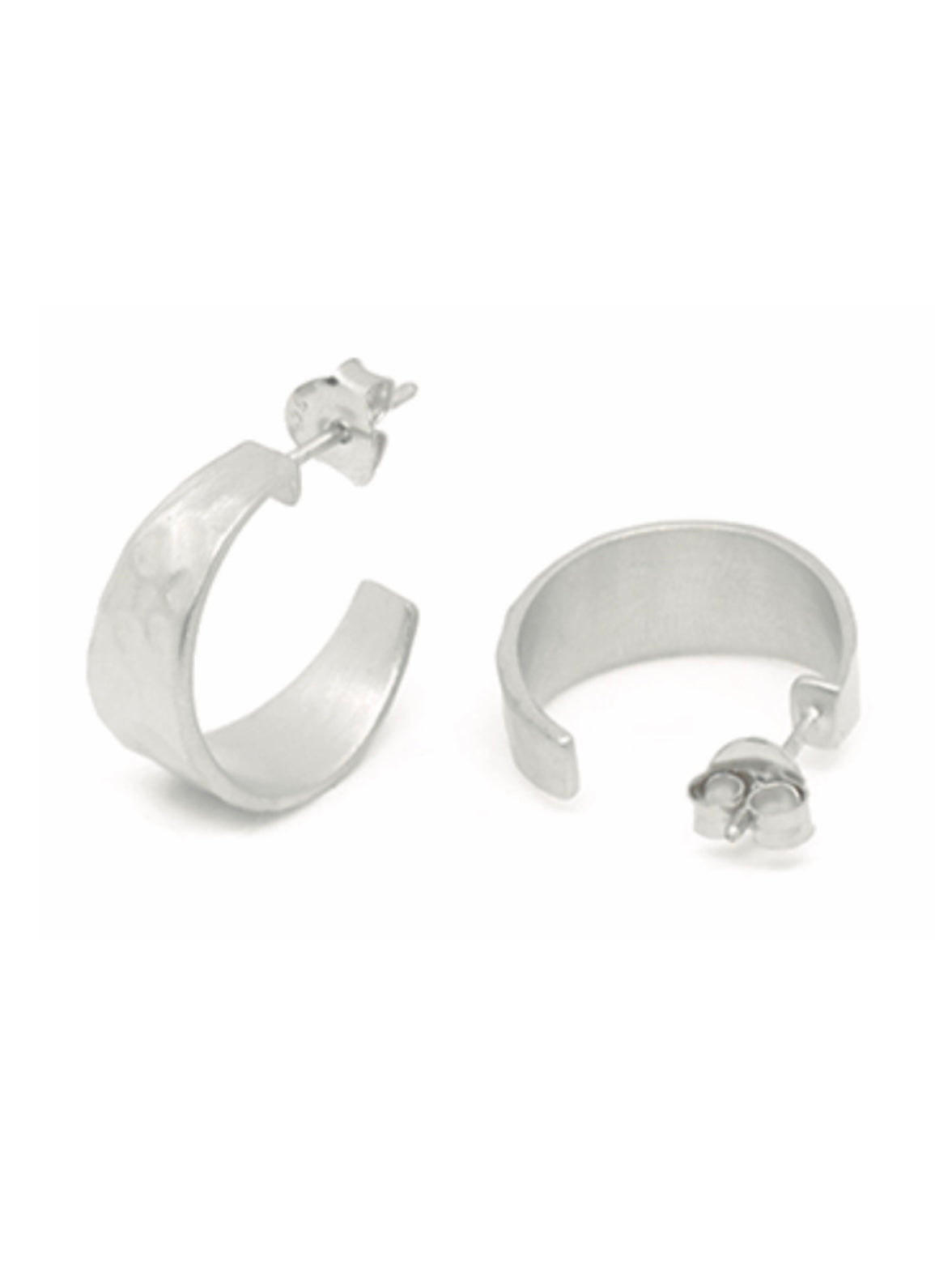 Ohrstecker Moon Hoop, in silber und gold