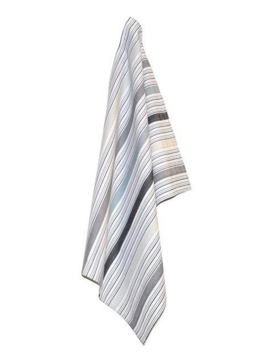 Geschirrtuch Streifen grau/schwarz Multi