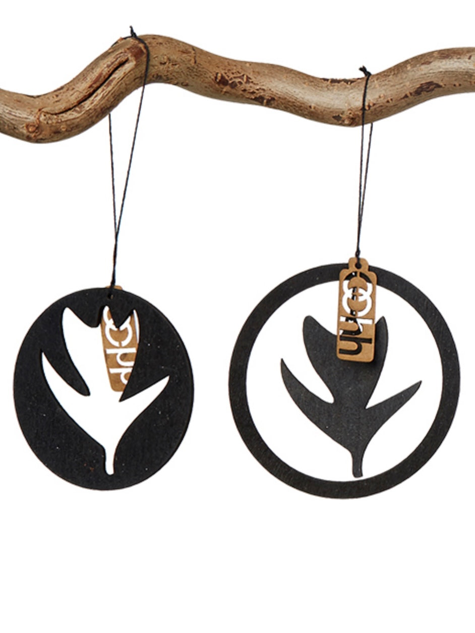 Holzanhänger, in 3 Farben und Motiven