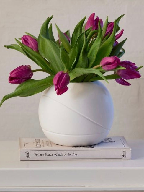 Vase Water Flow L weiß