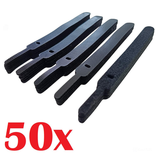 50x Klett Kabelbinder Klettbinder Klettband Klettverschluss Schlaufenband Kabel