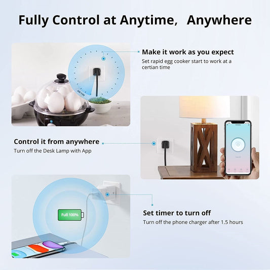 Smart Steckdose Plug App Smart Life Tuya Google Alexa WLAN Stromverbrauch 16A
