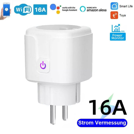 Smart Steckdose Plug App Smart Life Tuya Google Alexa WLAN Stromverbrauch 16A