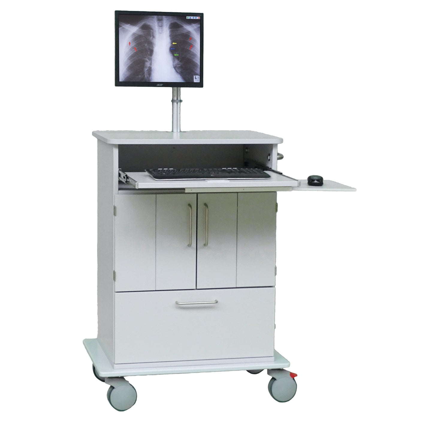 Novocal EDV-Wagen Fahrgestell bestehend aus einer  durchgehenden Vollkunststoffplatte.  Diese dien | Packung (1 Stück)