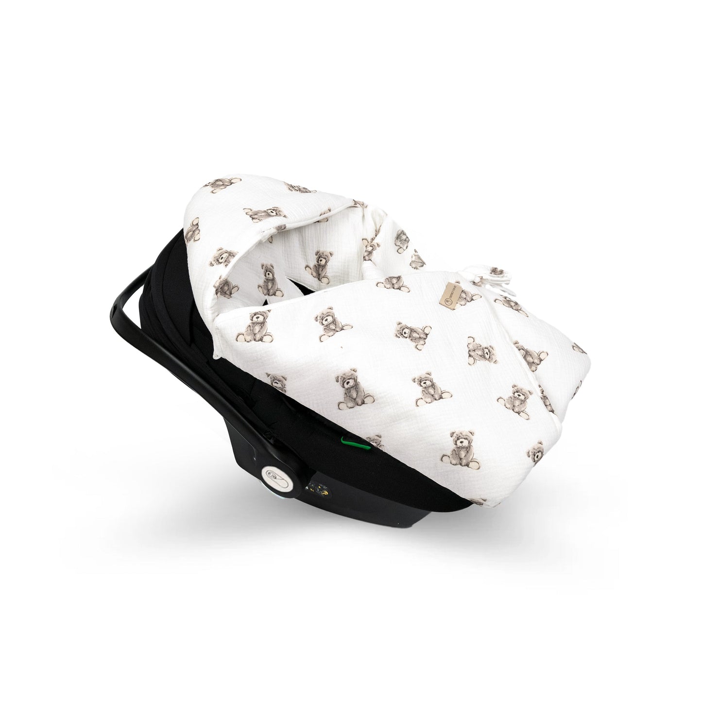 Einschlagdecke Musselin Teddybär – Perfekt für Autoschale Ganzjährig