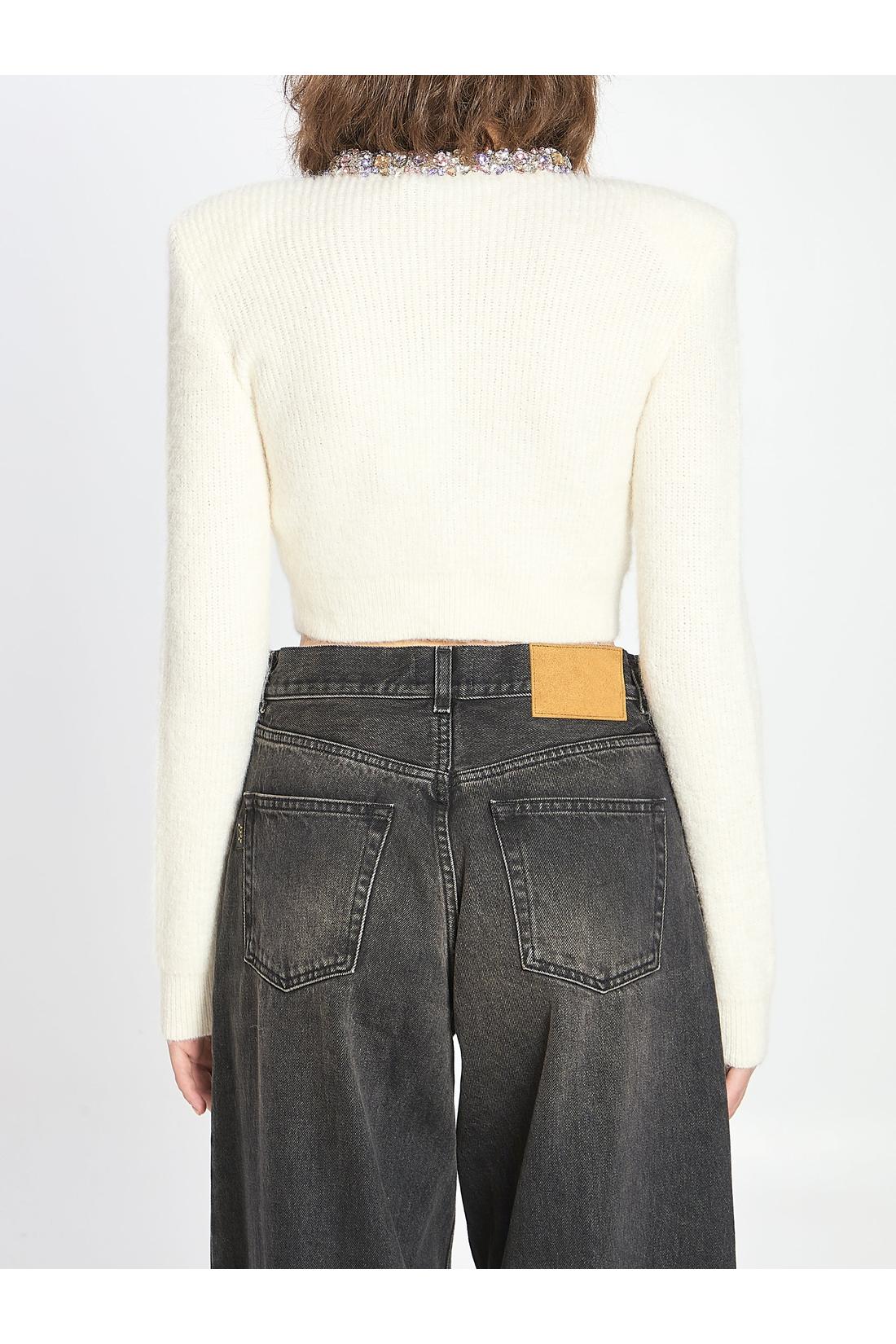 Embellished trim cardigan