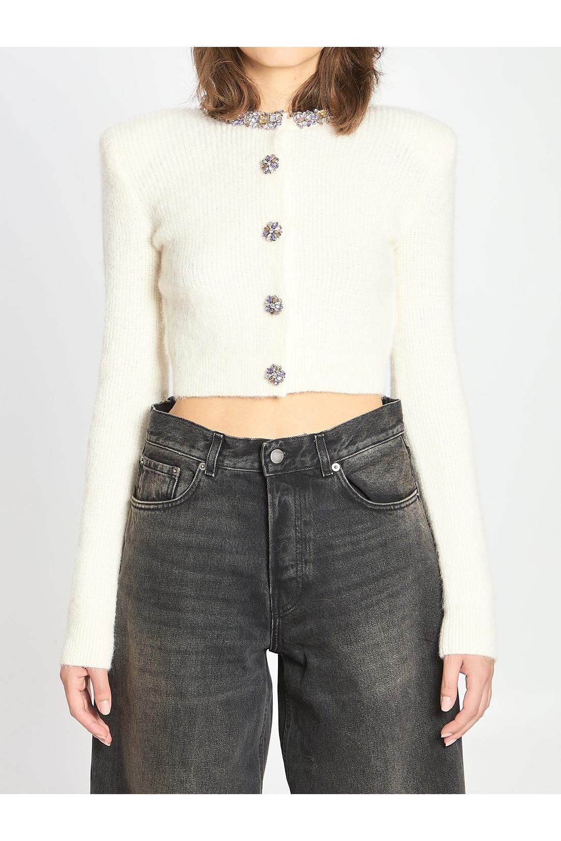 Embellished trim cardigan